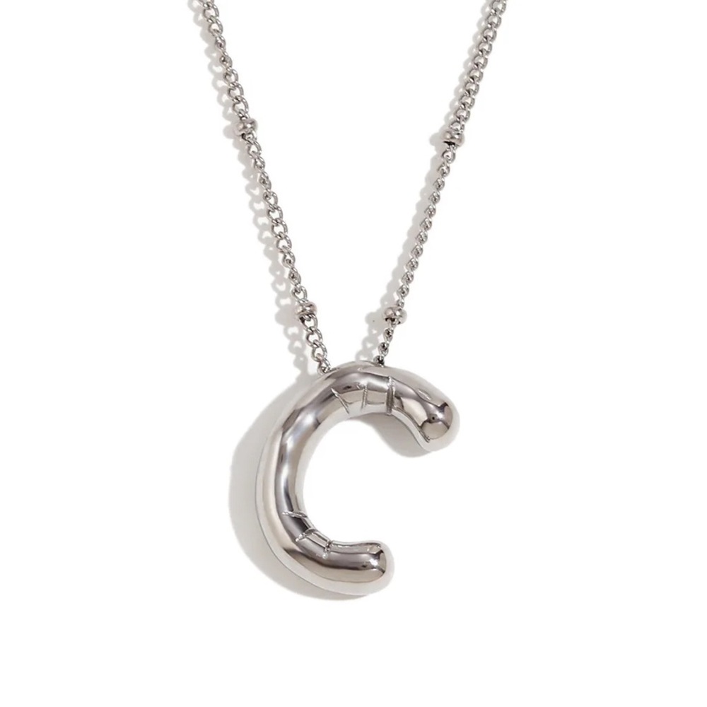 Balloon Letter C Initial Necklace